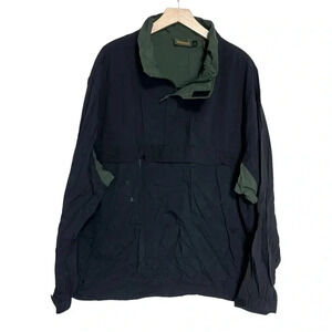 Timberland Anorak Pullover XL Navy Blue Green‎ Quarter Zip Vintage Weathergear